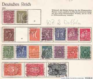 Deutsches Reich Tolles Lot aus Nr. 177 196 gestempelt, mit Nr. 179
