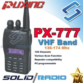 New Puxing PX 777 136 174 Mhz VHF handheld portable 2 way ham radio