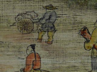 H164 China Bild Malerei Hochzeitschrank Holz Qing Ming Shao He Tu