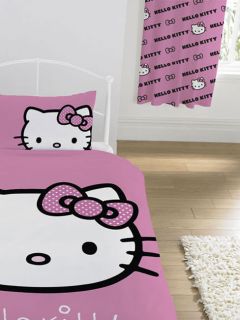 Hello Kitty 2x Fertig Gardinen Vorhänge 183x168 NEU OVP