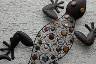 Salamander Metalgecko Eisen Mosaik Garten Deko Neu