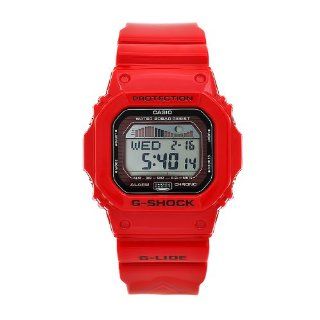 Red G Shock G Lide Surfing Watch Moon Tide Phase