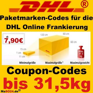 DHL Paketmarken National 20kg/31,5kg Versandschein Paketschein bis