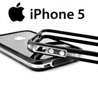 iPhone 5 Schwarz/Transparent TPU Case Silikon Bumper Schutzhülle
