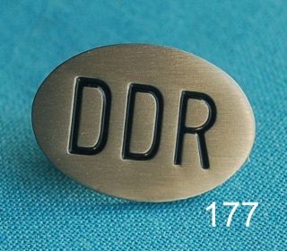 DDR ovales Schild Pin Anstecker Button Anstecknadel Badge 177