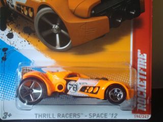 2012 Thrill Racers Space Series Orange Rocketfire Car #194