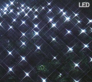 Lichternetz 192 LED kalt weiß Lichtervorhang 3x3m