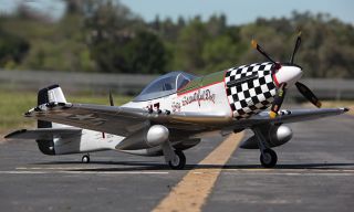 RC Radio Control Controlled P51 Mustang Large Scale Plane Silver With