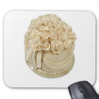Wedding Cake Frosting Roses Mouse Pads