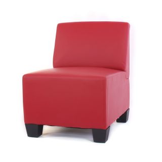 Modular Sofa Couch System Lyon, Kunstleder rot