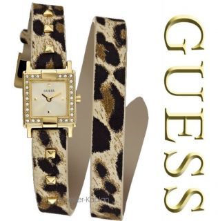 Guess W95146L1 Damenuhr Wrap `N Roll Leder Leopard Look NEU UVP 189€
