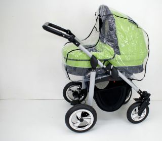 Standardvariante Kinderwagen mit Regenschutzbezug und Wanne im