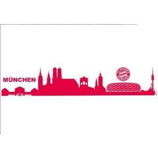 alenio 9114   alenio Wandtattoo   FC Bayern München Skyline mit Logo