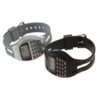 Rectangle Style Multi Purpose Electronic Wrist Calculator Watch New