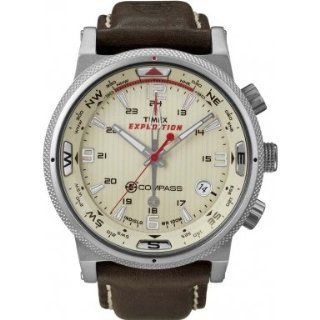 Timex Classic Herren Armbanduhr XL Expedition E Compass Analog Leder