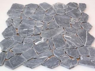 Mosaik Fliese Marmor Bruchmosaik Naturstein Nero Marquinia ca. 30x30cm