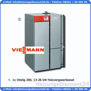 VIESSMANN VITOLIG 200 26 kW SCHEITHOLZ VERGASER