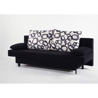 Sofa/Schlafsofa/Couch Belmont 127x191 cm Schwarz Küche