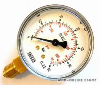 Wika   Druck Manometer 0 bis 60bar, G1/4, ø63mm, senkrecht