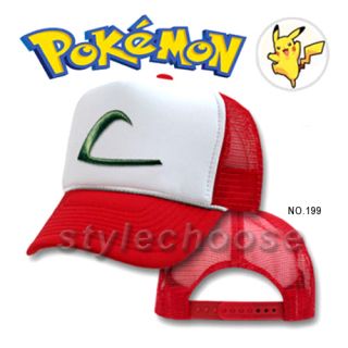 Nintendo Pokemon ASH KETCHUM Cap EMBROIDERED Hat Hut Kappe chapeau