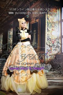 a217 Gr. XL VOCALOID RIN Cosplay Kostüm Gothic ABENDKLEID dress