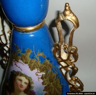 Porzellan Amphore / Vase   Frankreich 1860   1880 j.