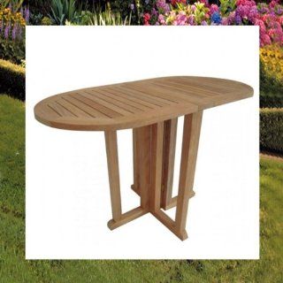 Gartentisch Teak Tisch klappbar Teaktisch oval Balkontisch 120x60cm