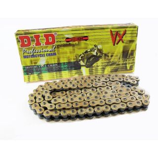 DID 520VX2GB HEAVY DUTY X RING CHAIN WITH 118 LINKS & GOLD PLATES D.I