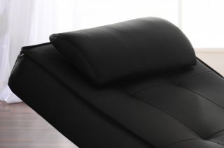Relax Liege schwarz Lounge Sofa LederDesign Couch Möbel