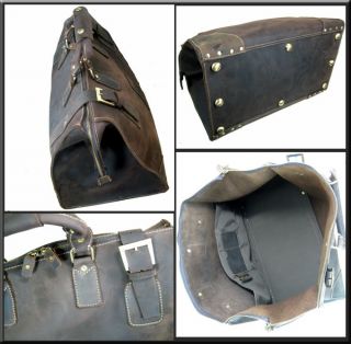 Herren Vintage Leder Tasche Reisetasche Holdall NEU TIDING