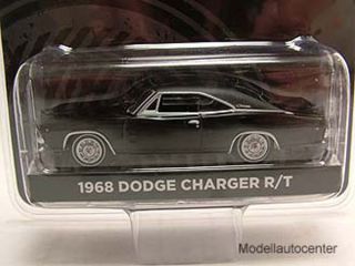 Dodge Charger R/T 1968 schwarz Bullitt Steve McQueen, Modellauto 164