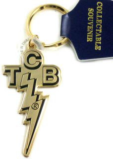 Elvis Presley TCB Logo Epoxy Keychain