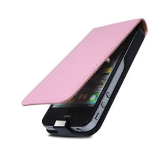 iPhone 4 4S echte Leder Tasche Case Hülle Cover Schale Etui rosa pink