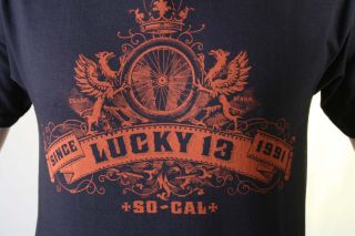 LUCKY 13 Griffin Wheel Rockabilly Motorcycle T Shirt