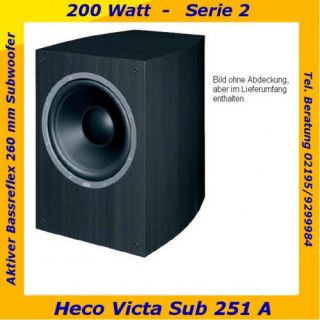 Heco Victa Sub 251 A, Subwoofer ,schwarz, Serie II, 200 Watt