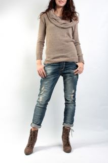 PLEASE jeans boyfriend P53DBQ944 studs and tear SIZE M WINTER 2012/13