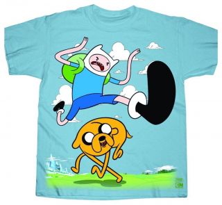 Adventure Time Cut You Dog Men Light Blue T shirt