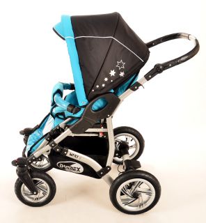 LUXUS Kombi Kinderwagen 3in1+Babyschale +Babywanne +Sportsitz Farbwahl