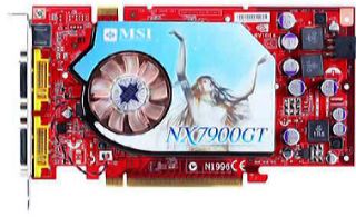MSI NX7900GT VT2D256E (v066) Grafikkarte 256 MB PCI E