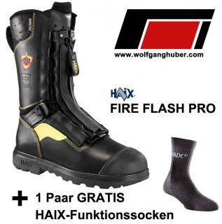 HAIX Fire Flash Pro Gr. 43 + 1 Paar HAIX Socken, Feuerwehr