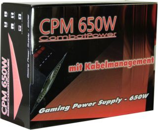 CPM 650 ATX Gamer Combat Power Netzteil 650 Watt mit Kabelmanagement