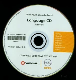 Opel Vauxhall CD 60 80 CD60 CD80 Language Sprachen CD