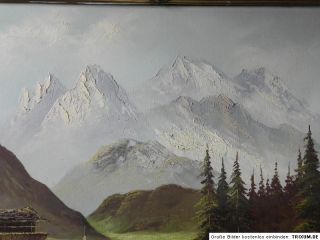 altes Ölgemälde Öl Gemälde SOLTAU Landschaft Dachsteingebirge