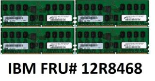 4x 8GB 32GB ORIGINAL IBM FRU 12R8468 276pin DDR2 RAM ECC PC2 3200R 400