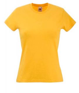 Damen T Shirt Fruit of the Loom Kurzarm Shirt Rundhals 16 Farben 160g