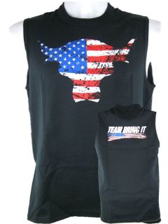 The Rock Team Bring It USA Sleeveless Muscle T shirt Black