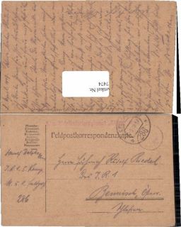 87474;Feldpost Infanterie Reg. 1 Kaiser FP 286