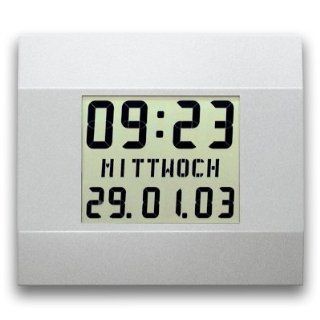 Wanduhr   LCD Uhr CW 200 M, Funkuhr mit Aluminiumrahmen