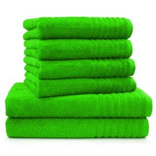 tlg. Handtuchset Gallant (grün) 2 Badetücher 70 x 140 cm und 4