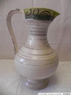 Keramik Krug Kanne Vase handgemalt Barock Rose Vasen